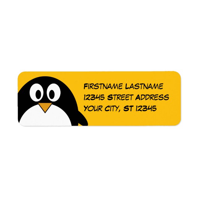Penguin-Returadress Returadress Etikett (Framsidan)