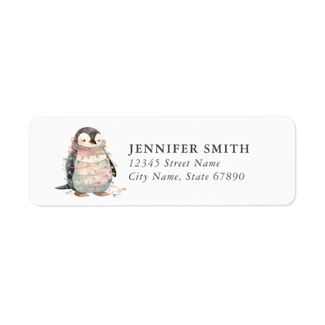 Penguin-Returetiketter Returadress Etikett (Framsidan)