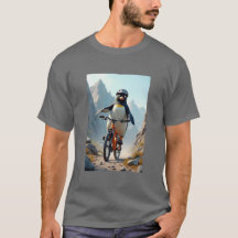 Penguin rider en cyklisk t-shirt