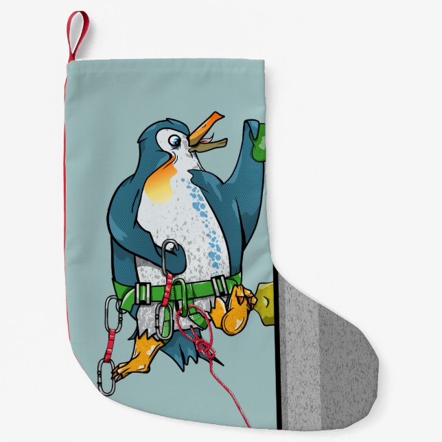 Penguin Rock Climbing Liten Julstrumpa (Framsidan)
