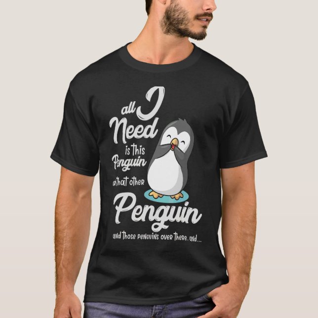 Penguin Ropa Hombre Party Dekorations Kids Pinguin T Shirt (Framsida)
