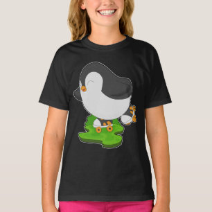 Penguin-rullskridskor för rullskridskor t shirt