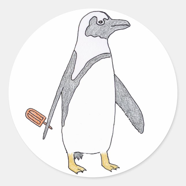 penguin runt klistermärke (Framsida)