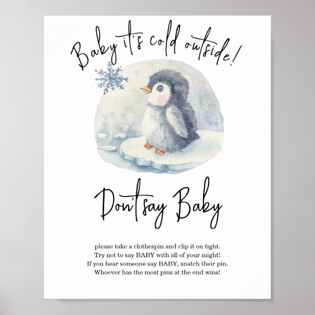 Penguin - säg inte baby poster (Framsidan)