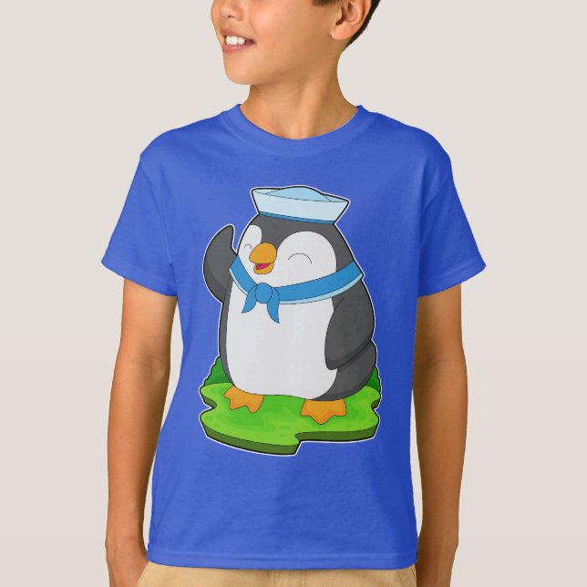 Penguin Sailor Sailor hat T Shirt (Framsida)