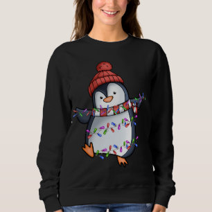 Penguin Santa Ljus jul Pajamas Cute Pengui T Shirt