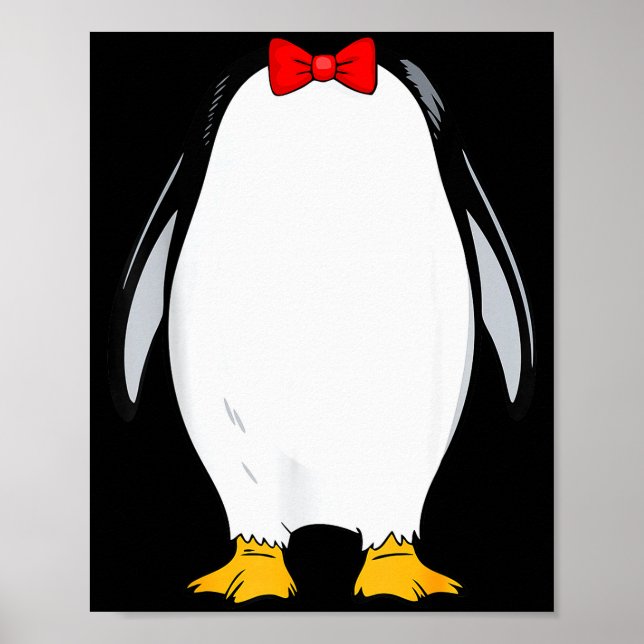 Penguin Shirt Adult Men Women Kids Penguin Costume Poster (Framsidan)