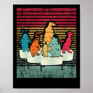 Penguin Shirt Vintage Retro Stil Penguin Poster