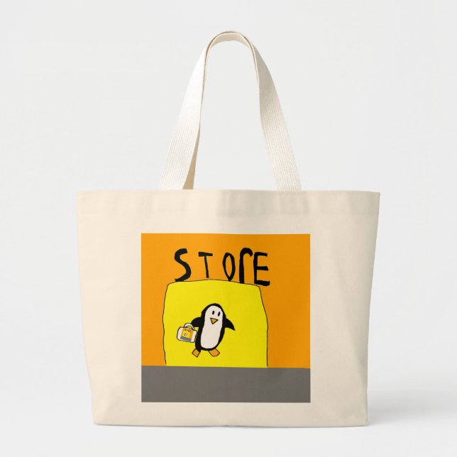 Penguin Shopping på Store Jumbo Tygkasse (Framsidan)