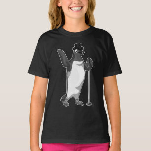 Penguin Singer Microphone Music T Shirt