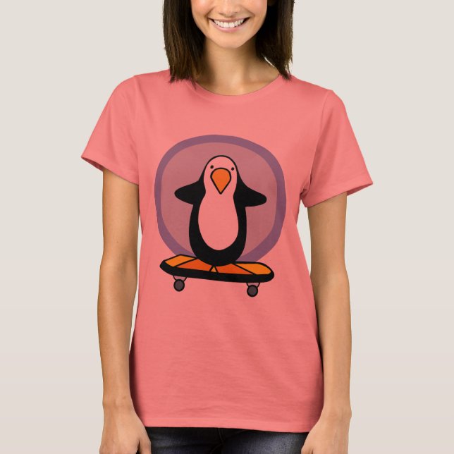 Penguin Skateboarder t-shirt (Framsida)