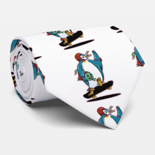 Penguin Skateboarding Slips