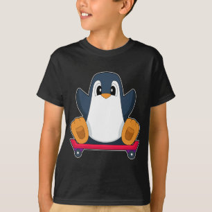 Penguin Skater Skateboard T Shirt