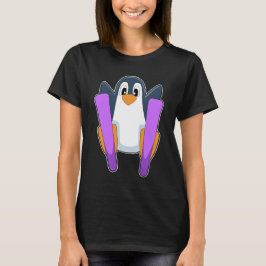 Penguin Skier Ski T Shirt
