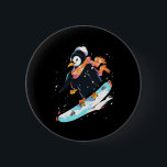 Penguin Snowboard Snowboarder Winter Knapp<br><div class="desc">Penguin Snowboard Snowboarder Winter</div>