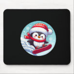 Penguin Snowboarding with Santa Hat Musmatta<br><div class="desc">Penguin Snowboarding with Santa Hat</div>