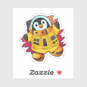 Penguin som astronaut i Kostym Klistermärken