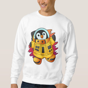 Penguin som astronaut i Kostym Lång Ärmad Tröja