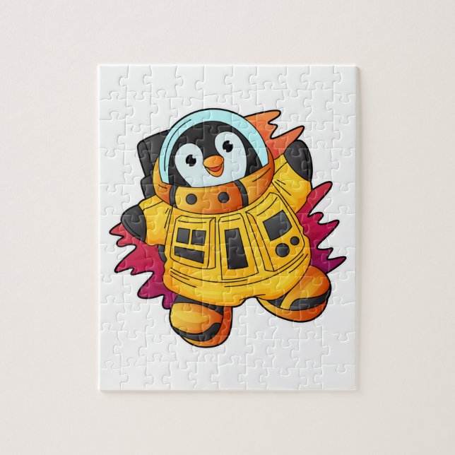 Penguin som astronaut i Kostym Pussel (Vertikal)
