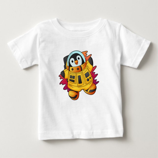 Penguin som astronaut i Kostym T Shirt (Framsida)