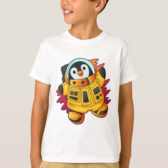 Penguin som astronaut i Kostym T Shirt (Framsida)