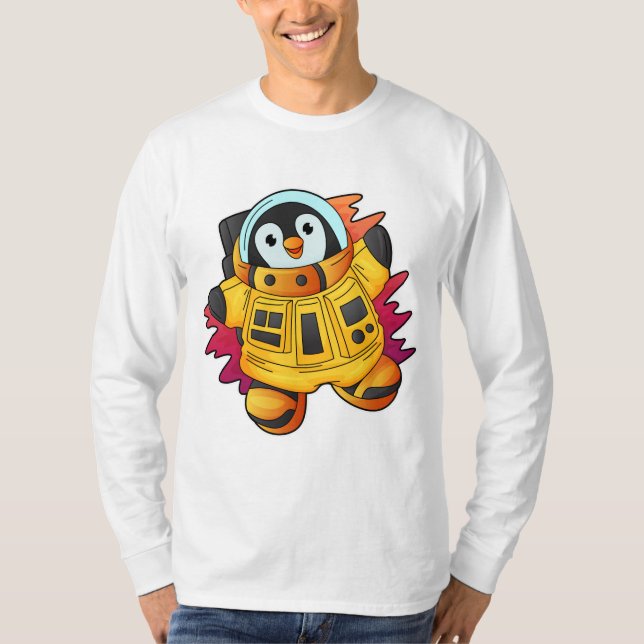 Penguin som astronaut i Kostym T Shirt (Framsida)