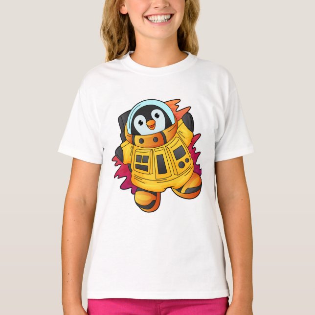 Penguin som astronaut i Kostym T Shirt (Framsida)