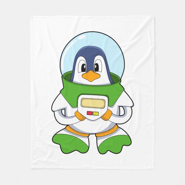 Penguin som Astronaut med Costume Fleecefilt (Framsidan)