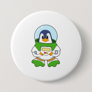 Penguin som Astronaut med Costume Knapp
