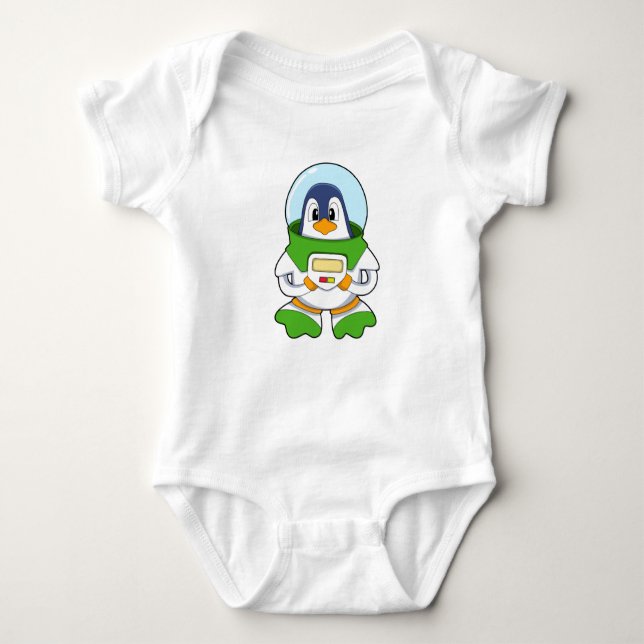Penguin som Astronaut med Costume T Shirt (Framsida)