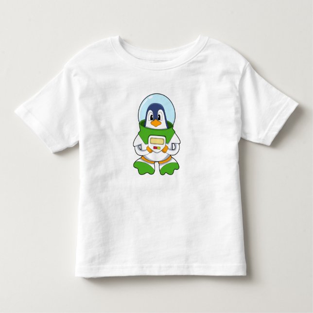 Penguin som Astronaut med Costume T Shirt (Framsida)