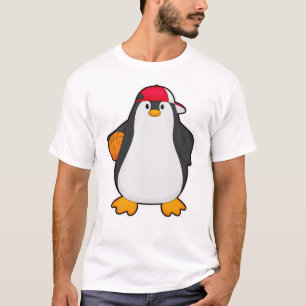 Penguin som basketspelare med Basketball boll T Shirt