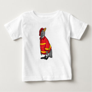 Penguin som brandman med Helmet T Shirt