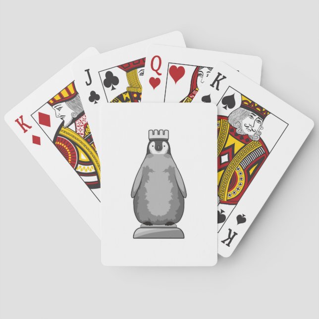 Penguin som Chess biet Kung Casinokort (Baksidan)