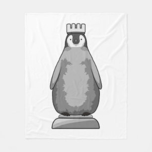 Penguin som Chess biet Kung Fleecefilt