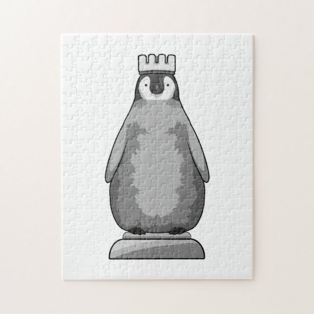 Penguin som Chess biet Kung Pussel (Vertikal)