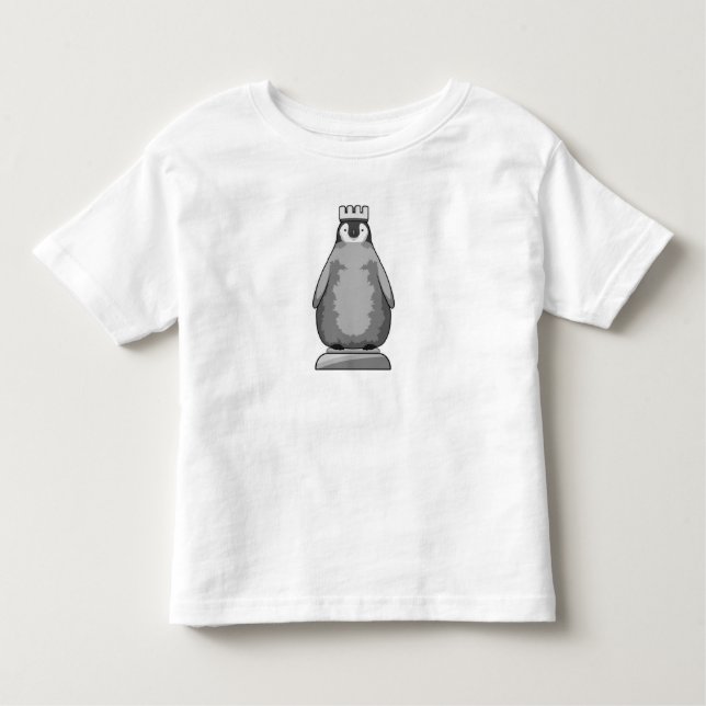 Penguin som Chess biet Kung T Shirt (Framsida)