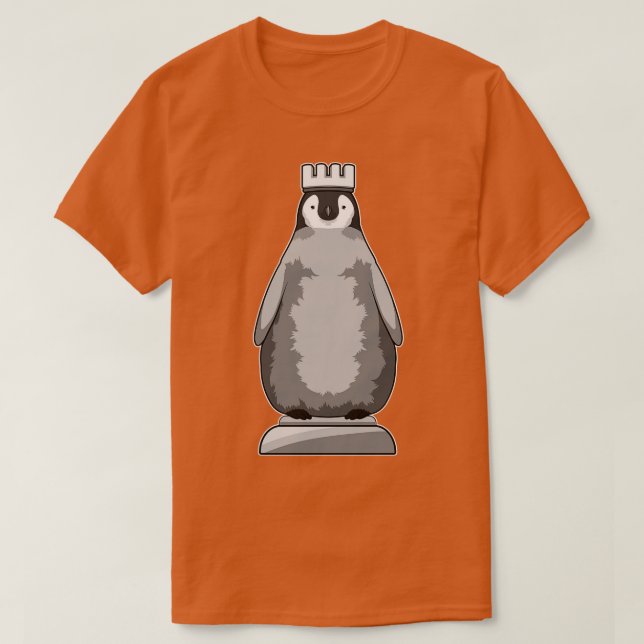 Penguin som Chess biet Kung T Shirt (Design framsida)