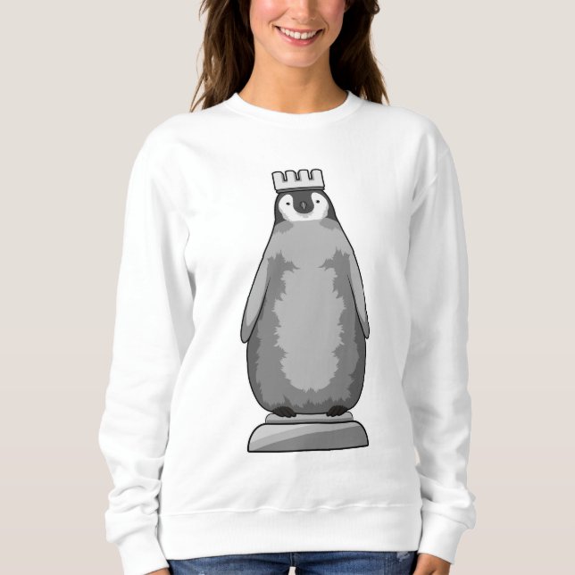 Penguin som Chess biet Kung T Shirt (Framsida)