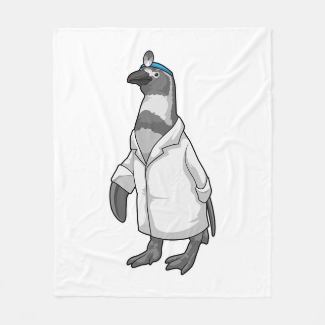 Penguin som Doktor med Doktor jacka Fleecefilt (Framsidan)