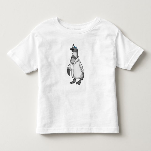 Penguin som Doktor med Doktor jacka T Shirt (Framsida)