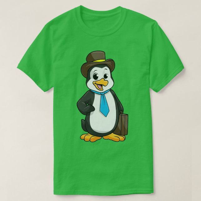 Penguin som Entrepreneur med Briefcase T Shirt (Design framsida)