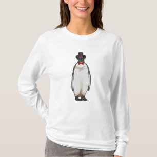 Penguin som gentleman med Hat T Shirt