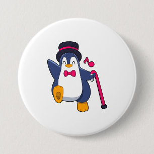 Penguin som Groom med Tie Knapp