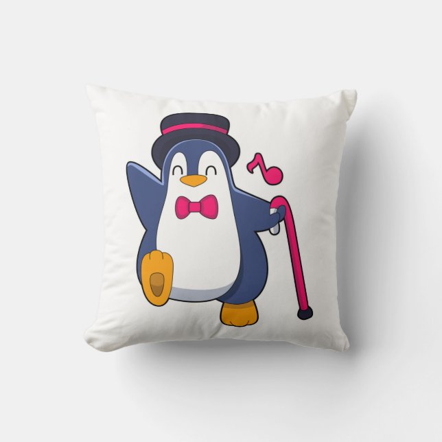 Penguin som Groom med Tie Kudde (Framsida)
