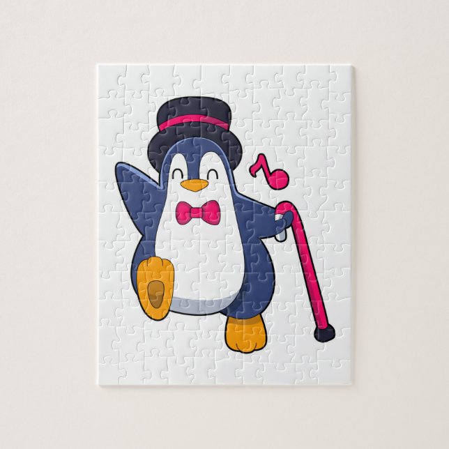 Penguin som Groom med Tie Pussel (Vertikal)