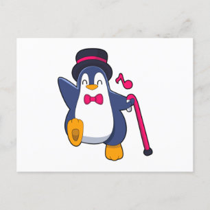 Penguin som Groom med Tie Vykort