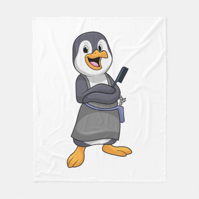 Penguin som Hair stylist med Comb Fleecefilt (Framsidan)
