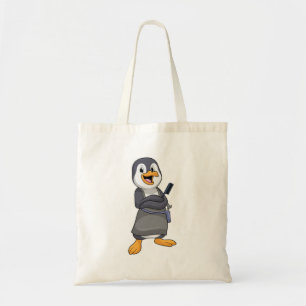 Penguin som Hair stylist med Comb Tygkasse