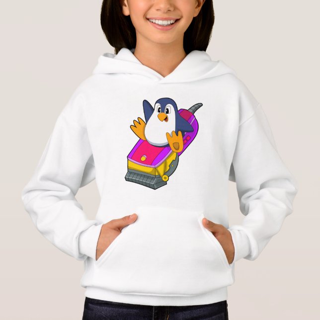 Penguin som Hairdresser med Razor T Shirt (Framsida)